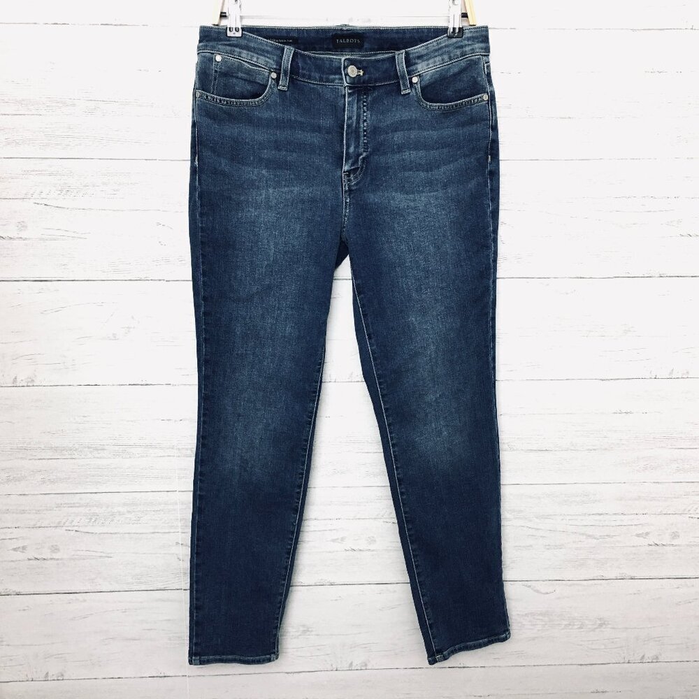 Talbots Women's Jeans Slim Ankle Straight Leg Stretch size 8 length 29"